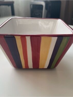 Pampered Chef Simple Additions Stripes 4‎ 1/2" Bowl Dip Condiment RETIRED